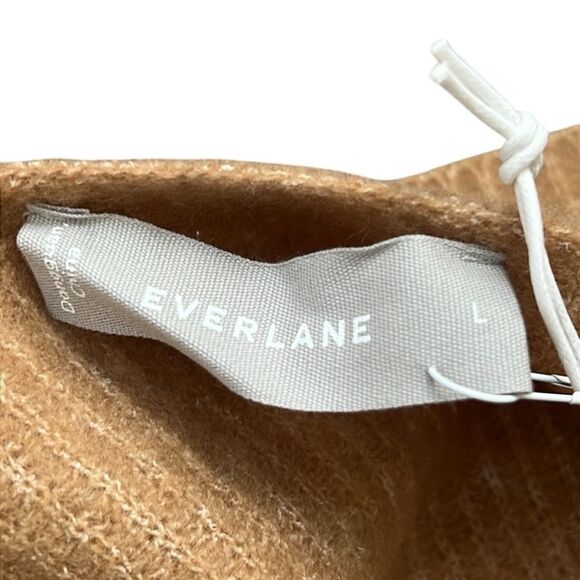 Everlane Tank Top Woman’s Size Large Cozy Knit Stretch Tan Cropped NEW - Picture 9 of 12